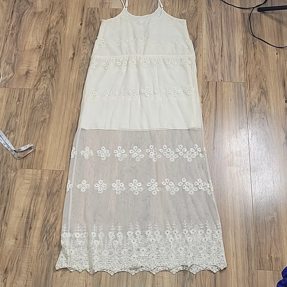 Chaser Floral Lace Ruffle Boho Maxi Dress - Picture 14 of 14